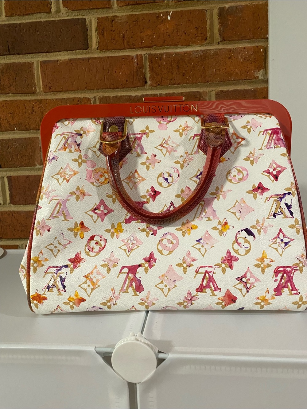 Louis Vuitton Watercolor Aquarelle Frame Speedy White - Picture 3 of 16
